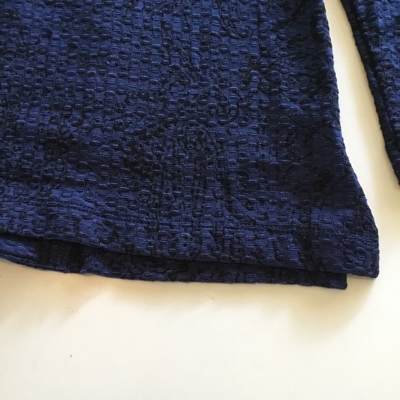 CHICOS NAVY KNIT FULL ZIP SWEATER - Picture 6 of 9